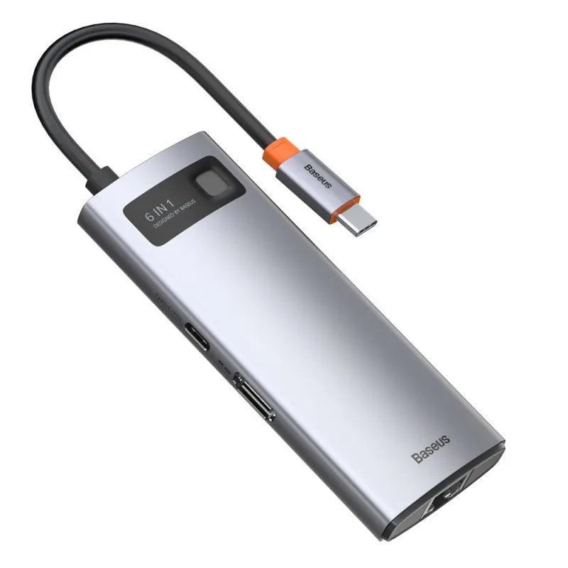 Baseus 6-in-1 Metal Gleam Series Multifunctional Type-C HUB Docking Station Baseus 6-in-1 Metal Gleam Series Multifunctional Type-C HUB Docking Station
